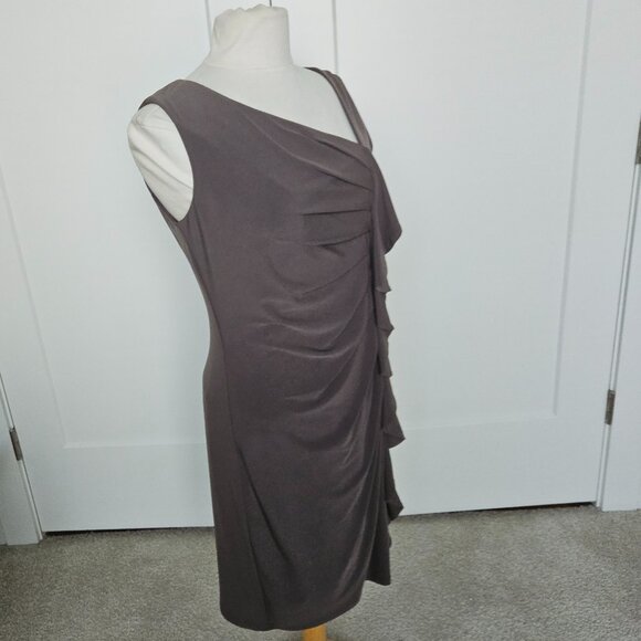 SUZI CHEN FOR MAGGIE BOUTIQUE GREY DRESS - Picture 4 of 6